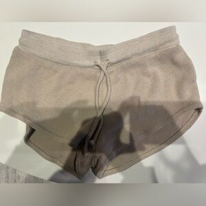 Beige Knit Shorts